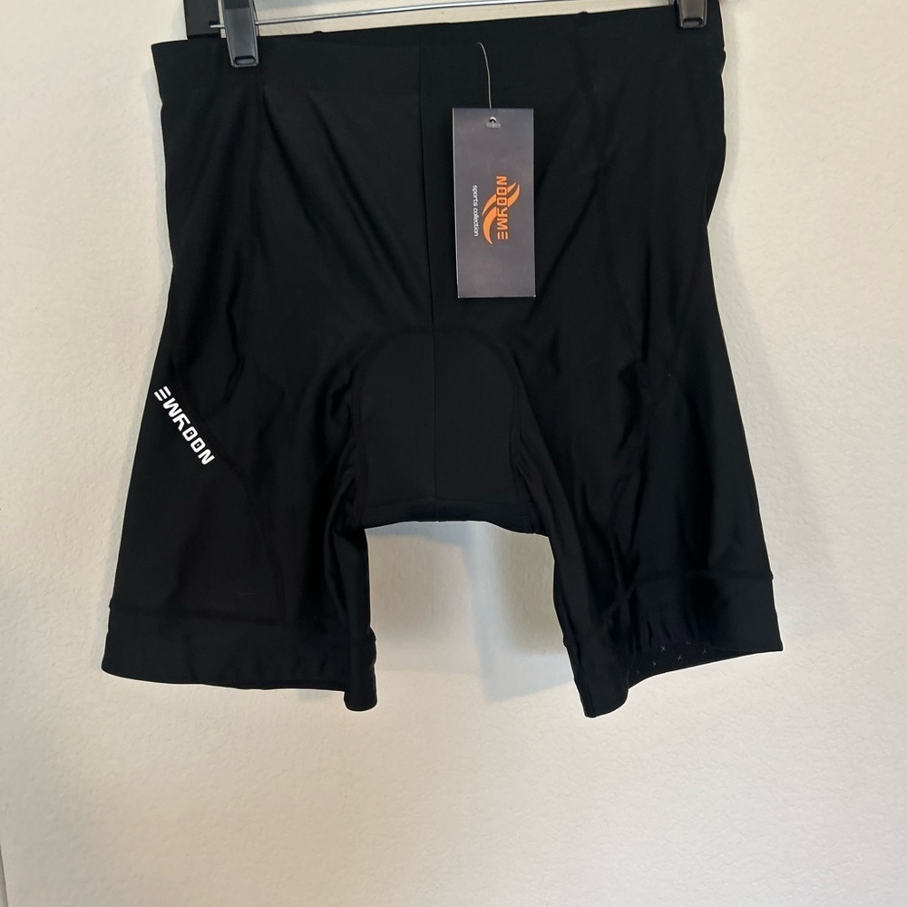NWT 2XL NOOYME Cycling Shorts Womens Black Padded Spin Bike
